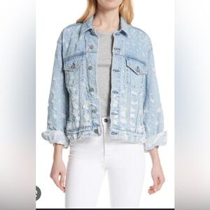 GRLFRND Kim Denim Jacket Oversized Ride Off NWT